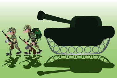 Soldiers on the March clipart