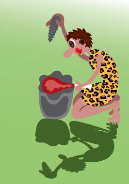 Stone age tools 3 clipart