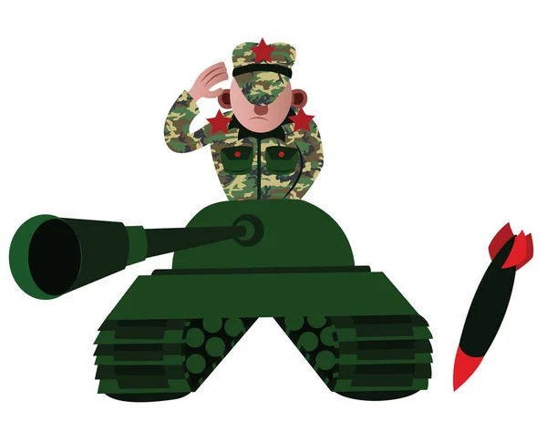 Командир танка — стоковий вектор