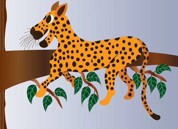 Der schwer fassbare Leopard — Stockvektor