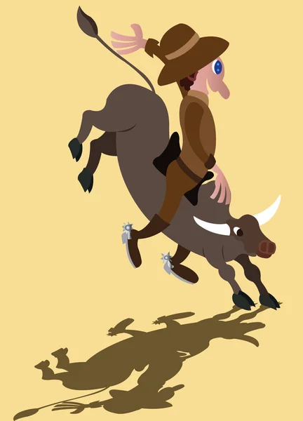 Bull Sport d'équitation — Image vectorielle