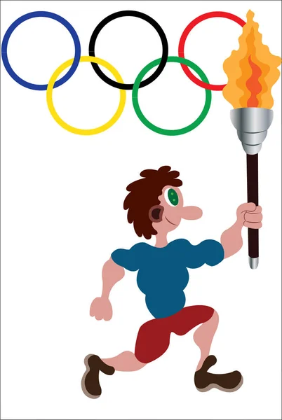 オリンピックの聖火 — ストックベクタ