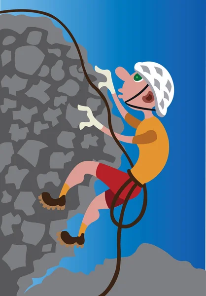 Rock Climbing valley — Stock Vector