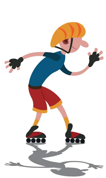 Roller Skating Kid — Wektor stockowy