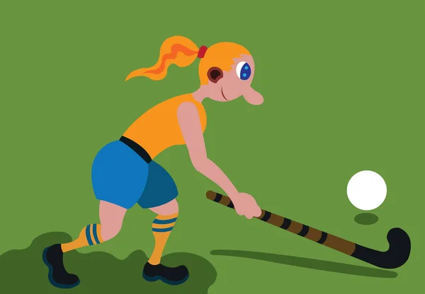 Juego de Field Hockey Ilustraciones De Stock Sin Royalties Gratis