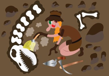 Archeologist at work clipart