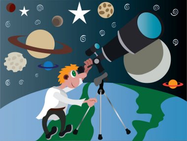 Astronom keşfetmek meşgul