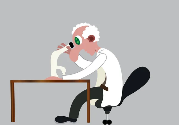 Biologist in the lab — Stock Vector