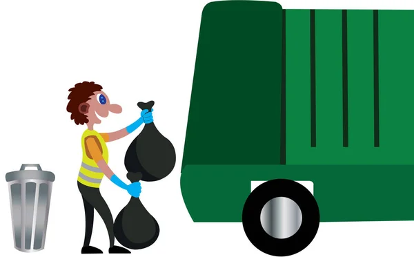 ᐈ Recolector de basura imágenes de stock, vector carro recolector de