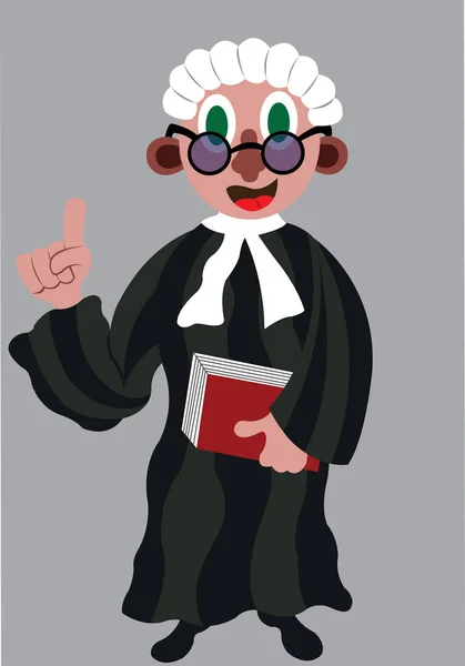 Lawyer ready for service — Stock Vector