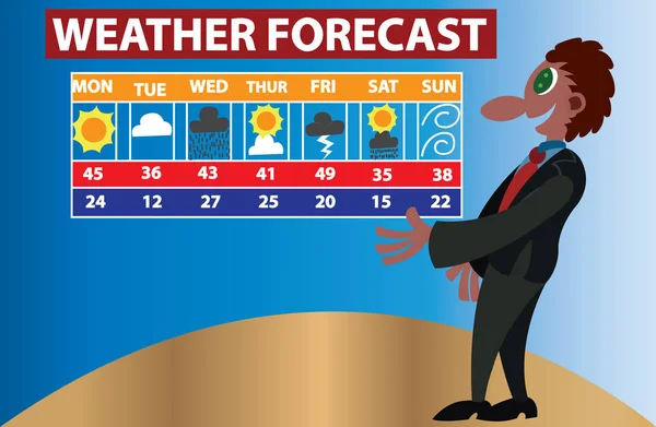 Weather Forecaster in studio Vector Graphics