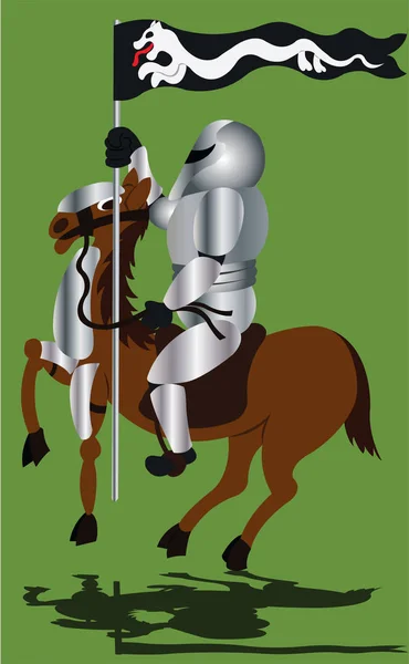 Medieval Knight Shining Armor — Stock Vector