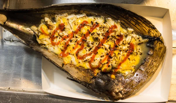 Kabuklu deniz ürünleri peynir Güney Kore ızgara