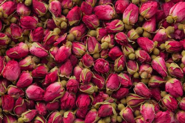 Çay çiçek doku. Gül çayı. Organik Kuru çiçek çay yaprakları.