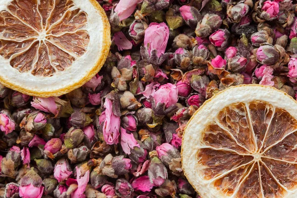 Çay çiçek doku. Şeftali çiçeği çay. Organik Kuru çiçek çay yaprakları.