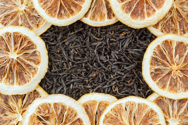 Çay otlar doku. Siyah çay arka plan. Organik kurutulmuş siyah çay yaprakları.