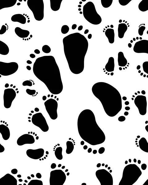Dzieci bez szwu Footprint — Wektor stockowy