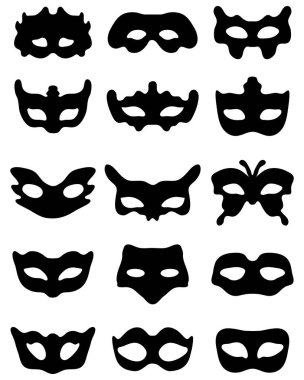 Festival maskeleri silüeti
