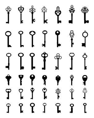 anahtarların Silhouettes