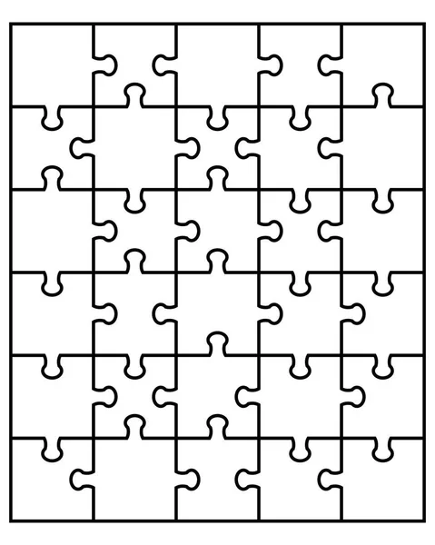 Abbildung des weißen Puzzles — Stockvektor