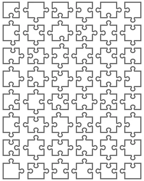 Części biały puzzle — Wektor stockowy