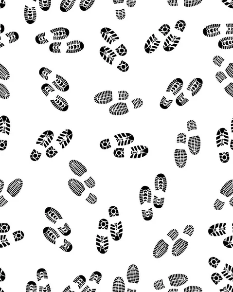 Silhouettes d'empreintes de chaussures — Image vectorielle