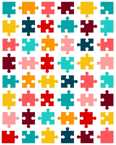 Pièces de puzzle coloré — Image vectorielle