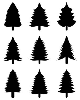 siyah Noel ağaçları 