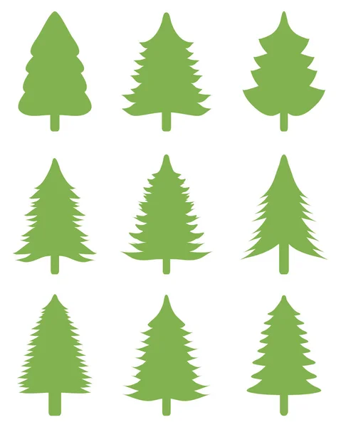 Yeşil Noel ağaçları