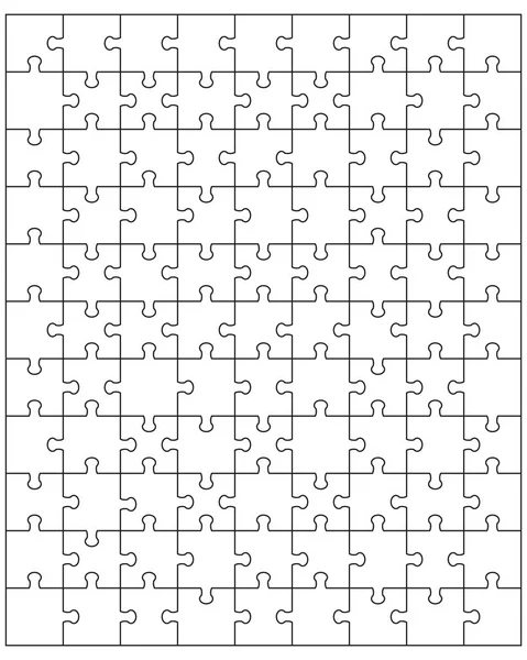 Illustrazione Parti Separate Del Puzzle Bianco — Vettoriale Stock