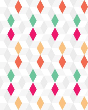 Renkli rhombus seamless modeli, yaratıcı tasarım şablonları