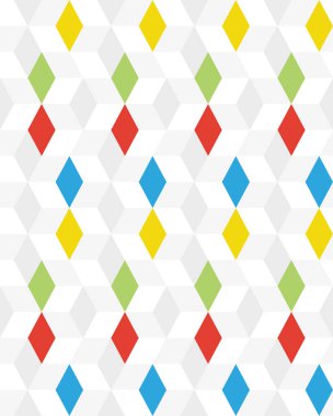Renkli rhombus seamless modeli, yaratıcı tasarım şablonları