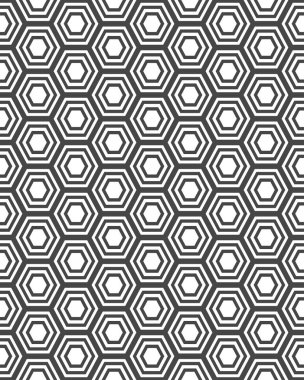 Geometrik gri altıgen seamless modeli, vektör