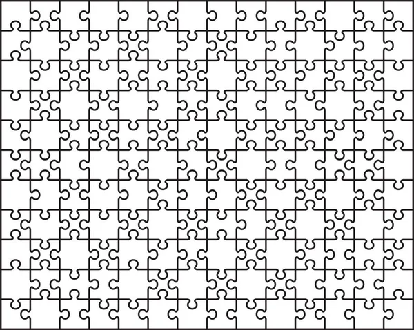 Illustrazione Vettoriale Puzzle Bianco Parti Separate — Vettoriale Stock