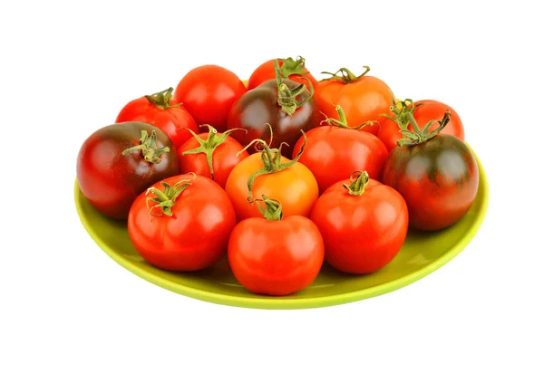 Tomat på plattan — Stockfoto