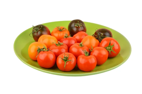 Tomate auf Teller — Stockfoto