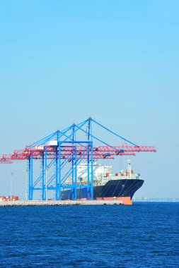 Bağlantı noktası kargo vinç, gemi ve konteyner