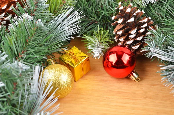 Christmas tree and decor — Stock Photo, Image