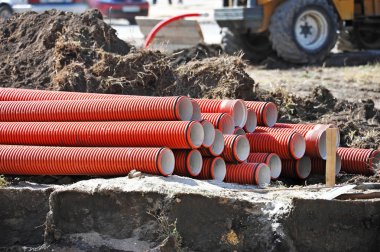 yığılmış pvc boru