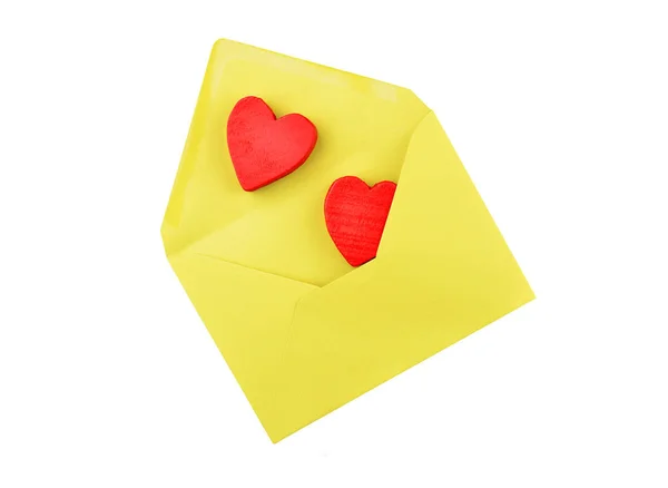 Kalp ve zarf — Stok fotoğraf
