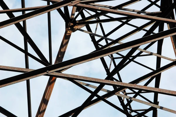 Pilón de líneas eléctricas, detalle — Foto de Stock