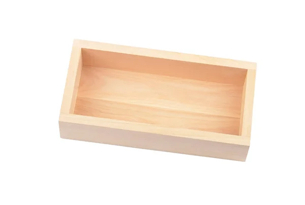 Caja de madera en blanco —  Fotos de Stock