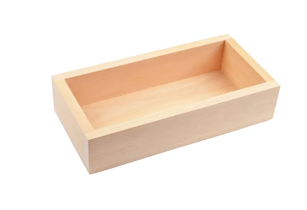 Caja de madera en blanco —  Fotos de Stock