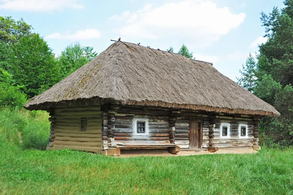 Starożytny carpatian domku w lesie — Zdjęcie stockowe