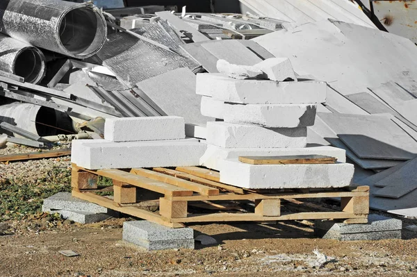 Stack of brick and material waste — Stock Photo, Image