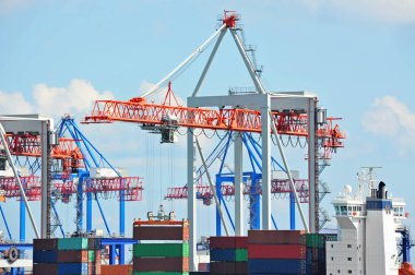 Bağlantı noktası kargo vinç, gemi ve konteyner