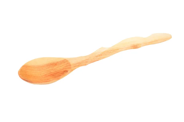 Wooden spoon on white — Stock Photo, Image