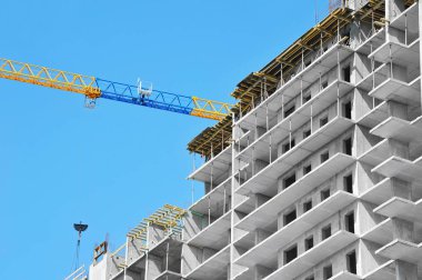 Vinç ve highrise şantiye