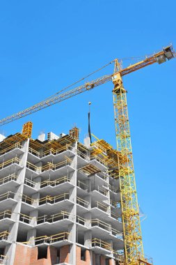 Vinç ve highrise şantiye