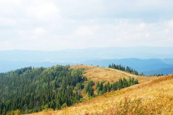 Paisagem montanhosa em Cárpatos — Fotografia de Stock